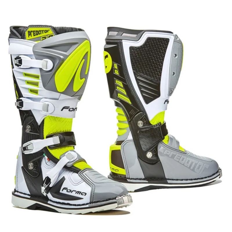 BOTTES FORMA PREDATOR 2.0 GRIS BLANC JAUNE FLUO