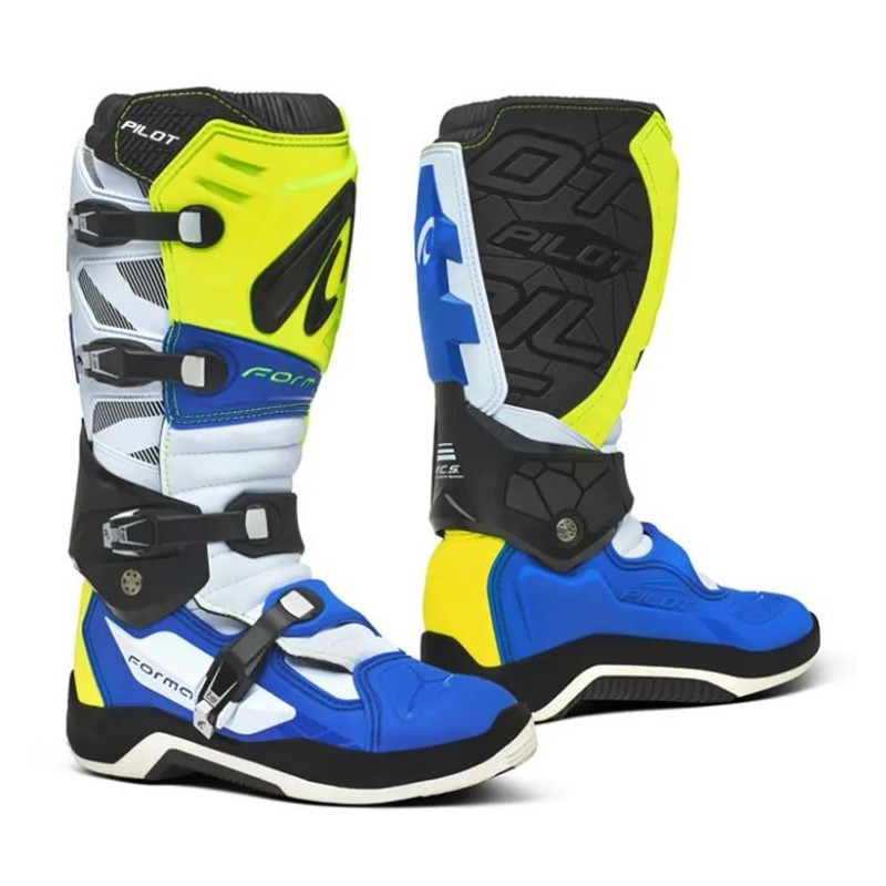 BOTTES FORMA PILOT JAUNE FLUO BLANC BLEU