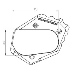 EXTENSION BEQUILLE LATERALE BMW R1200GS/R1250GS